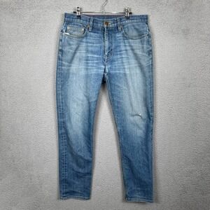 American Giant Jeans Mens 32x32‎ Blue 218 Straight Stretch Everyday USA Made